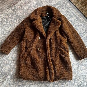 Me Jane Faux Fur Teddy Coat